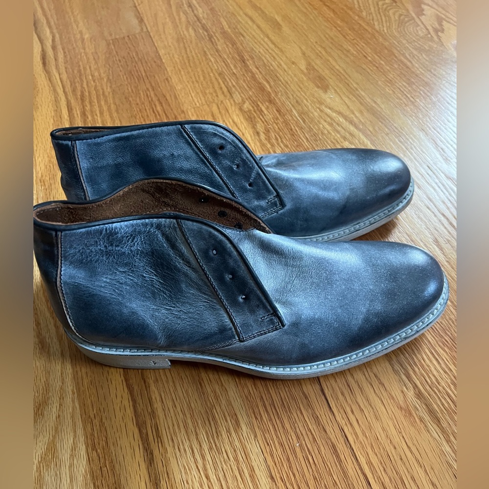 COPY - New JOHN VARVATOS Collections Hand Made In Italy Metallic  Chukka Boots …